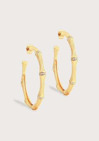 Bamboo Hoop Earrings