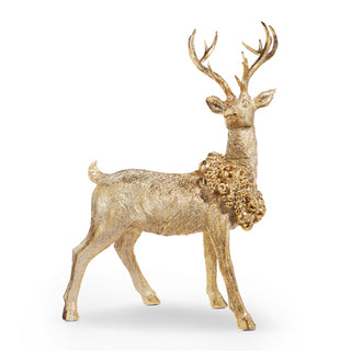 Standing Deer with Wreath