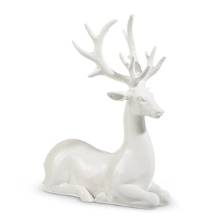 White Sitting Deer