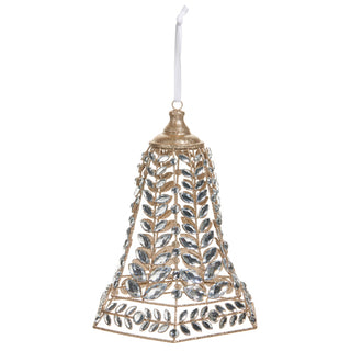 Clear Jeweled Bell Ornament