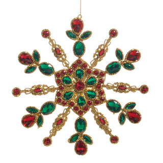 Red and Green Jeweled Ornament