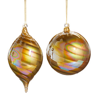 Gold Iridescent Swirl Ornament