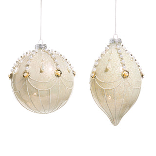 Cream and Pearl Fairground Ornament