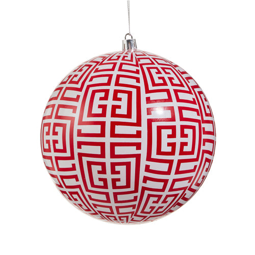 Red Greek Key Ball Ornament – The Truffle Pig