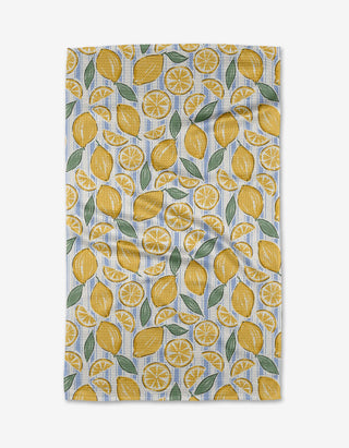 Geometry - Sour Lemon Stripes Tea Towel