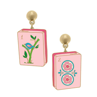 Mahjong Single Tile Earrings