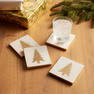 Marble Tree Coasters (Set of 4)