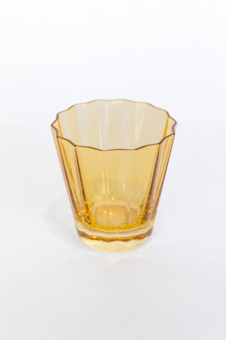 Yellow Estelle Sunday Low Ball Glass