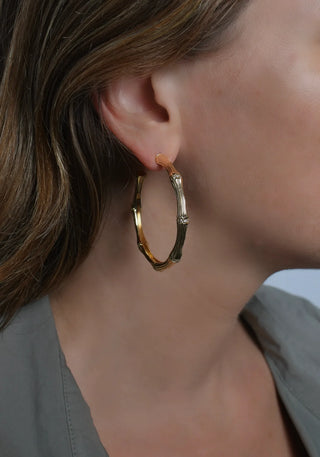 Bamboo Hoop Earrings