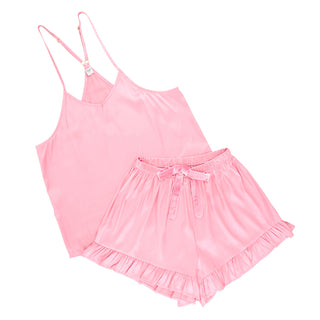 Cami and Ruffled Velvet Short PJ Set