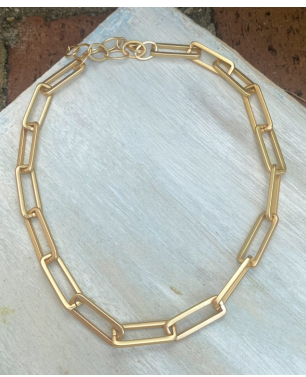 Gold Paperclip Necklace 18