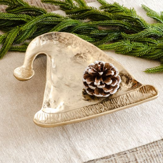 Gold Santa Cap Tray 8.5”
