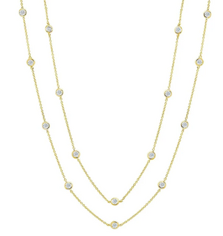 36" Bezel Set Necklace
