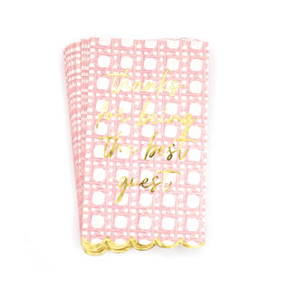 Pink Cane Paper Guest Towels