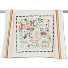 Catstudio Mississippi Hand Embroidered Dish Towel