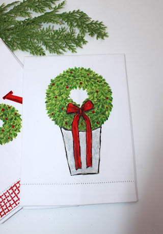 Wreath Tea Towel