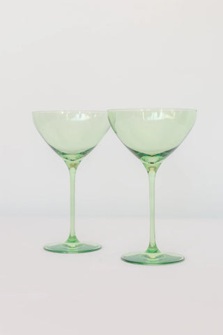 Mint Green Estelle Colored Martini Glass