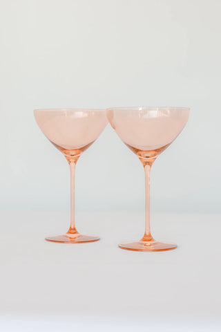 Blush Estelle Colored Martini Glass