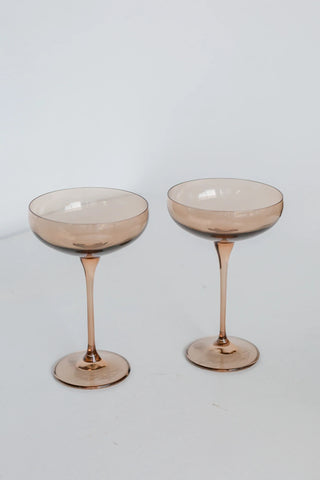Amber Smoke Estelle Colored Champagne Coupe