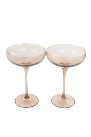 Amber Smoke Estelle Colored Champagne Coupe