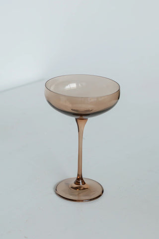 Amber Smoke Estelle Colored Champagne Coupe