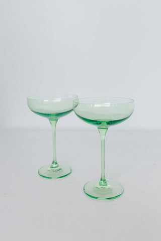 Mint Green Estelle Colored Champagne Coupe