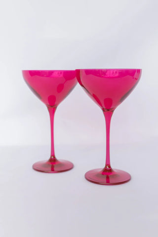 Fuchsia Estelle Colored Martini Glass