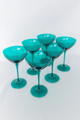 Emerald Green Estelle Colored Martini Glass