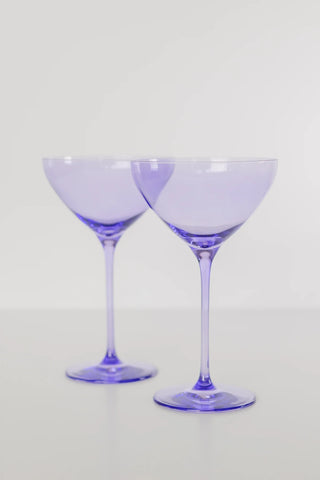 Lavender Estelle Colored Martini Glass