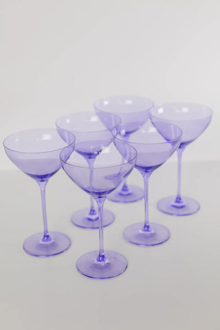 Lavender Estelle Colored Martini Glass