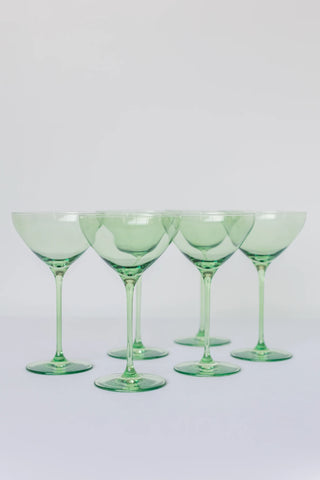 Mint Green Estelle Colored Martini Glass