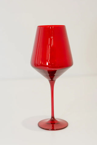 Red Estelle Stemmed Wine Glass