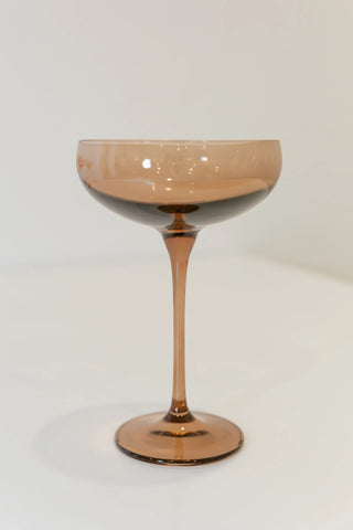Amber Smoke Estelle Colored Champagne Coupe