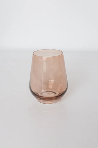 Amber Smoke Estelle Stemless Wine Glass