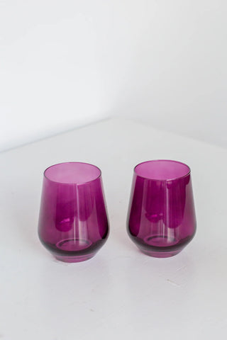 Amethyst Estelle Stemless Wine Glass