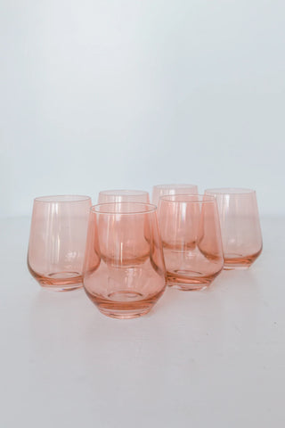 Blush Estelle Stemless Wine Glass
