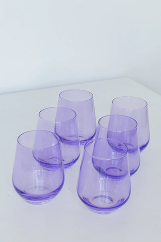 Lavender Estelle Stemless Wine Glass