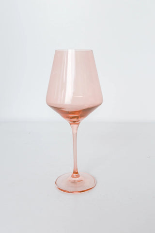 Blush Pink Estelle Stemmed Wine Glass