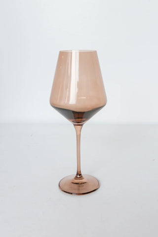 Amber Smoke Estelle Stemmed Wine Glass