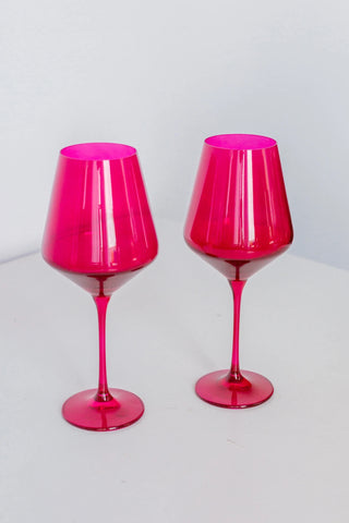 Fuchsia Estelle Stemmed Wine Glass