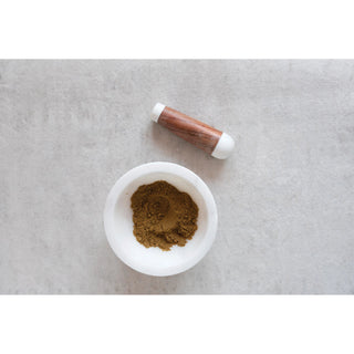 Marble & Acacia Wood Mortar and Pestle