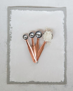 Stainless Steel Measuring Spoons with Copper Finish