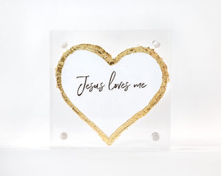 Jesus Loves Me (3×3″ Acrylic Frame)