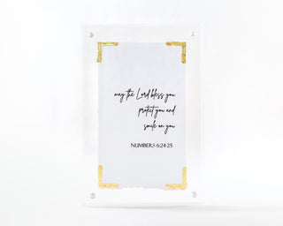 May the Lord Bless You, Numbers 6:24-25 (4×6″ Acrylic Frame)