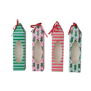 Paper Wine/Gift Box with Ribbon Tie (with window)
