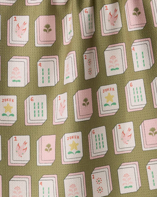 Geometry - Flower Tiles Tea Towel