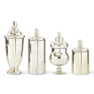 Mercury Glass Jar with Lid
