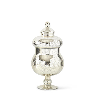 Mercury Glass Jar with Lid