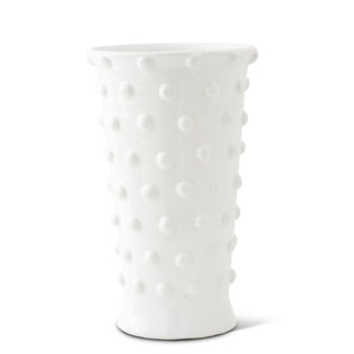 Raised Polka Dot Glazed Plate and Vase