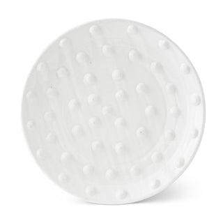Raised Polka Dot Glazed Plate and Vase